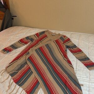 Striped Knit Sweater Dress